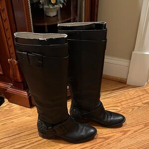 Brian Atwood Black Leather Boots